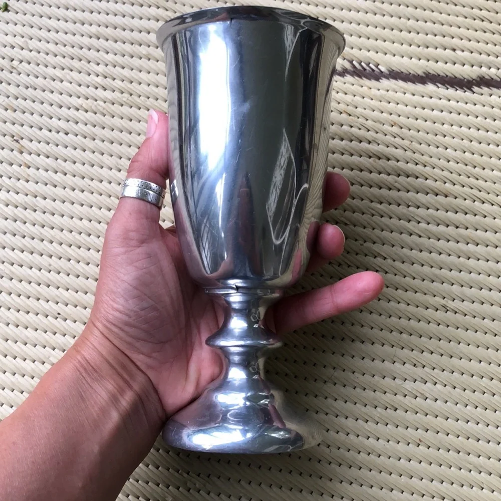 Renaissance Pewter Goblet Vintage Feast Gear Garb Medieval Ren Faire Festival
